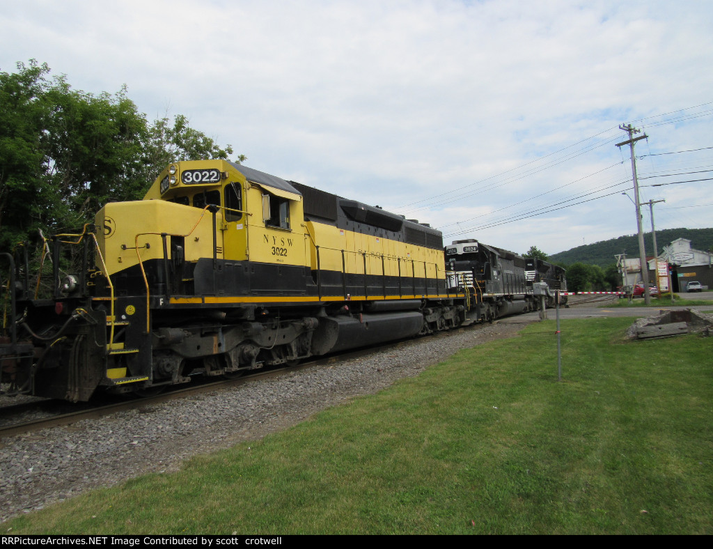 At the grade crossing